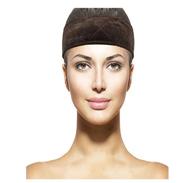 Adjustable and flexible velvet headband designed to securely hold wigs and hairpieces in place