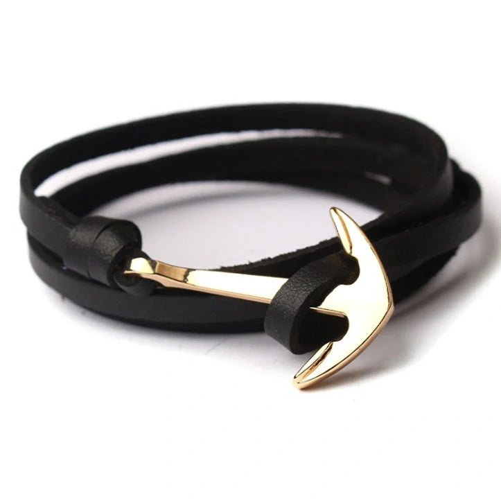 Anchor Bracelet featuring a nautical symbol on a cotton-linen rope