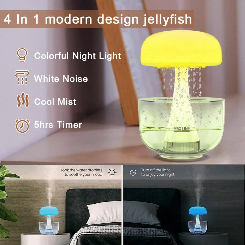 Versatile Cloud Humidifier with Soothing Ambience Lighting - Elevate Your Home Decor with Effective Humidification and Captivating Ambient Lighting