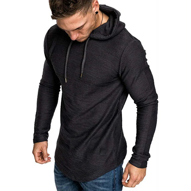 Men's slim-fit cotton blend hoodie in various colours