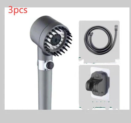 Premium 3-mode high-pressure shower head with detachable filter, made of durable ABS material for a relaxing and refreshing shower experience.