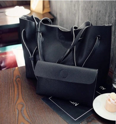 Fashionable shoulder tote bag with detachable crossbody strap, made of premium PU leather and available in multiple stylish colors