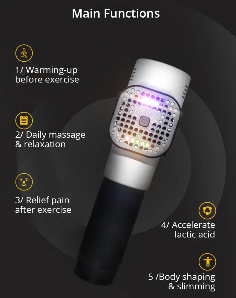 Premium deep tissue massage gun with interchangeable heads and whisper-quiet operation for relaxing muscle therapy