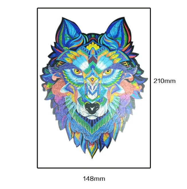 Charming wooden animal puzzles featuring a variety of wild creatures like foxes, wolves, and owls, perfect for a unique Christmas gift.