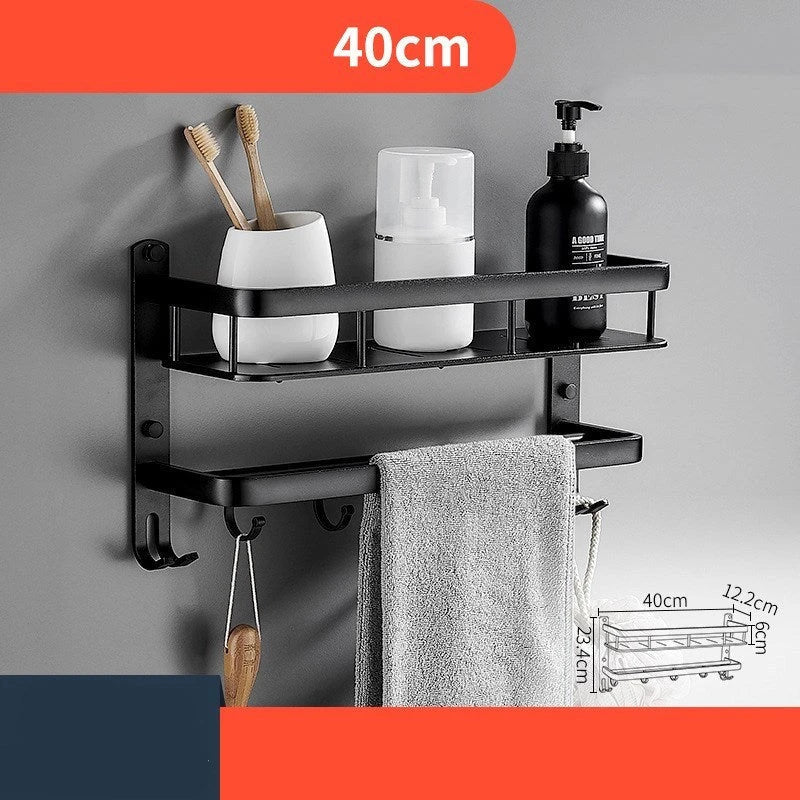 Modern minimalist bathroom vanity with sandblasted aluminium alloy surface, versatile storage options, and sleek, space-saving design