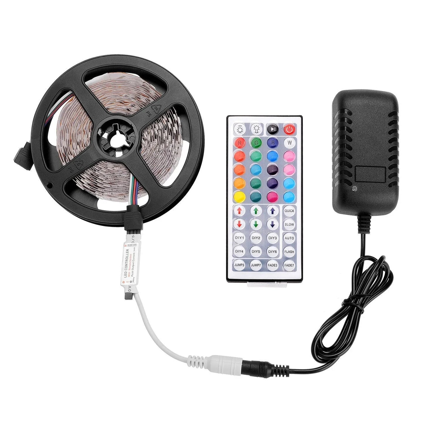 Premium RGB 5050 LED strip lights with vibrant colour options and versatile installation