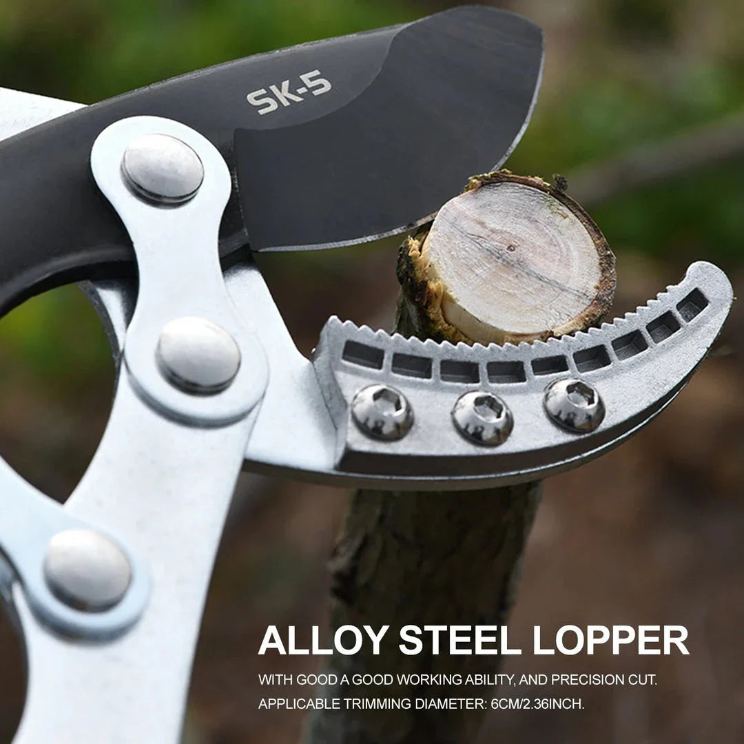 High-Efficiency Anvil Garden Shears with lever drive system, premium materials, and ergonomic design for effortless gardening tasks.