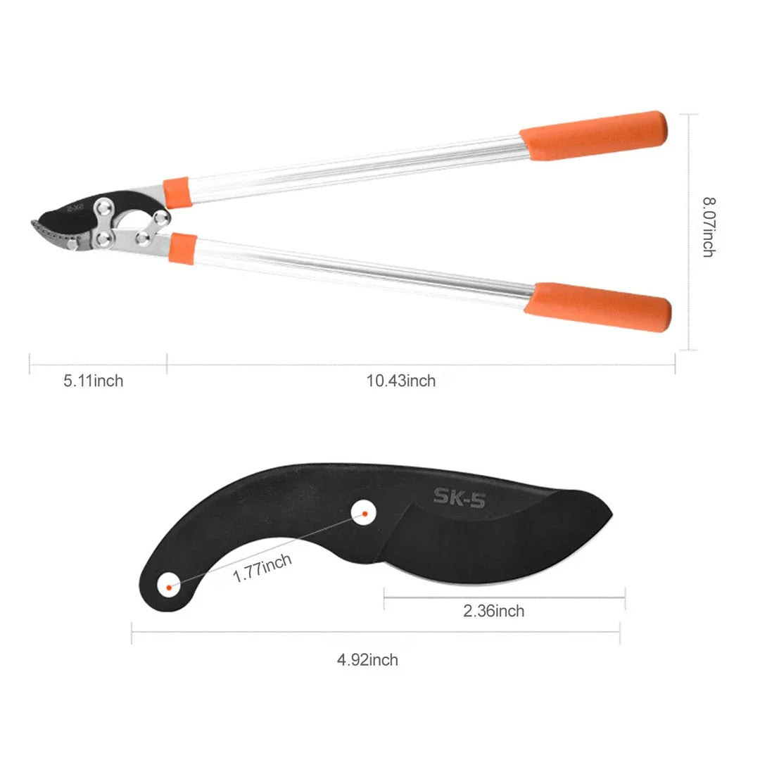 High-Efficiency Anvil Garden Shears with lever drive system, premium materials, and ergonomic design for effortless gardening tasks.