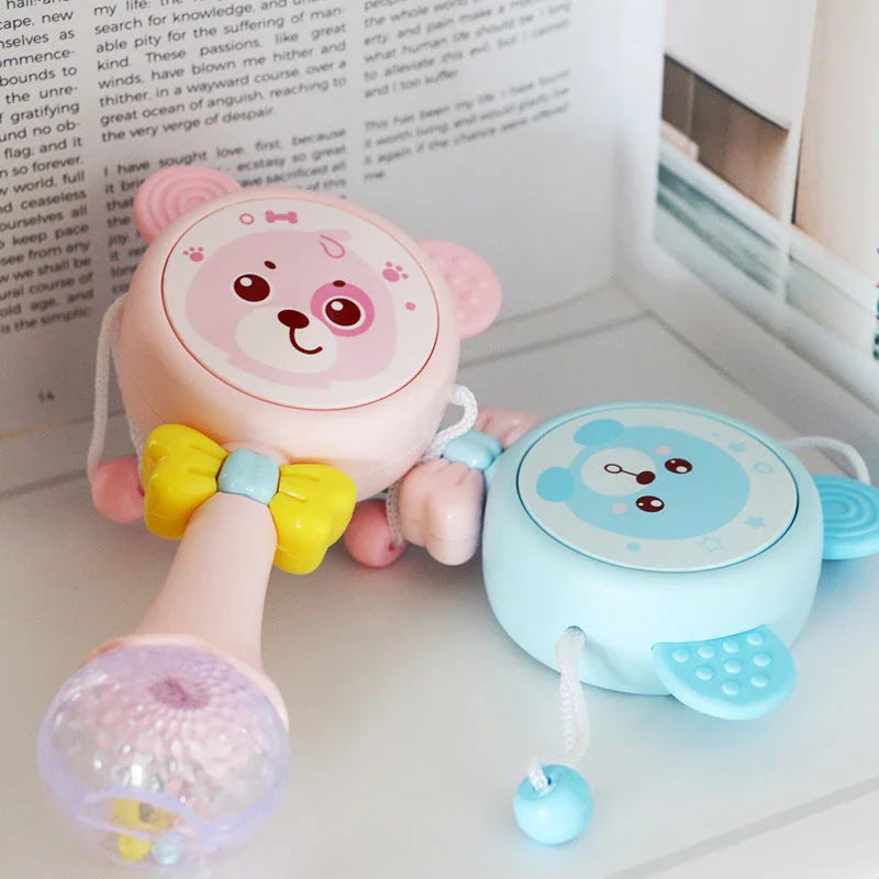 Colourful teething rattle toys featuring vibrant animal designs to captivate and soothe babies