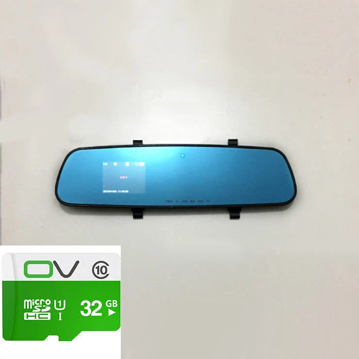 High-Definition Rearview Mirror Driving Recorder with 1080P video, motion detection, and collision sensor for enhanced road safety
