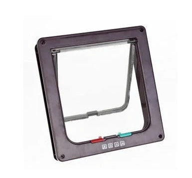 4 Way Lockable Pet Door Security Flap in ABS Plastic for cats and small dogs