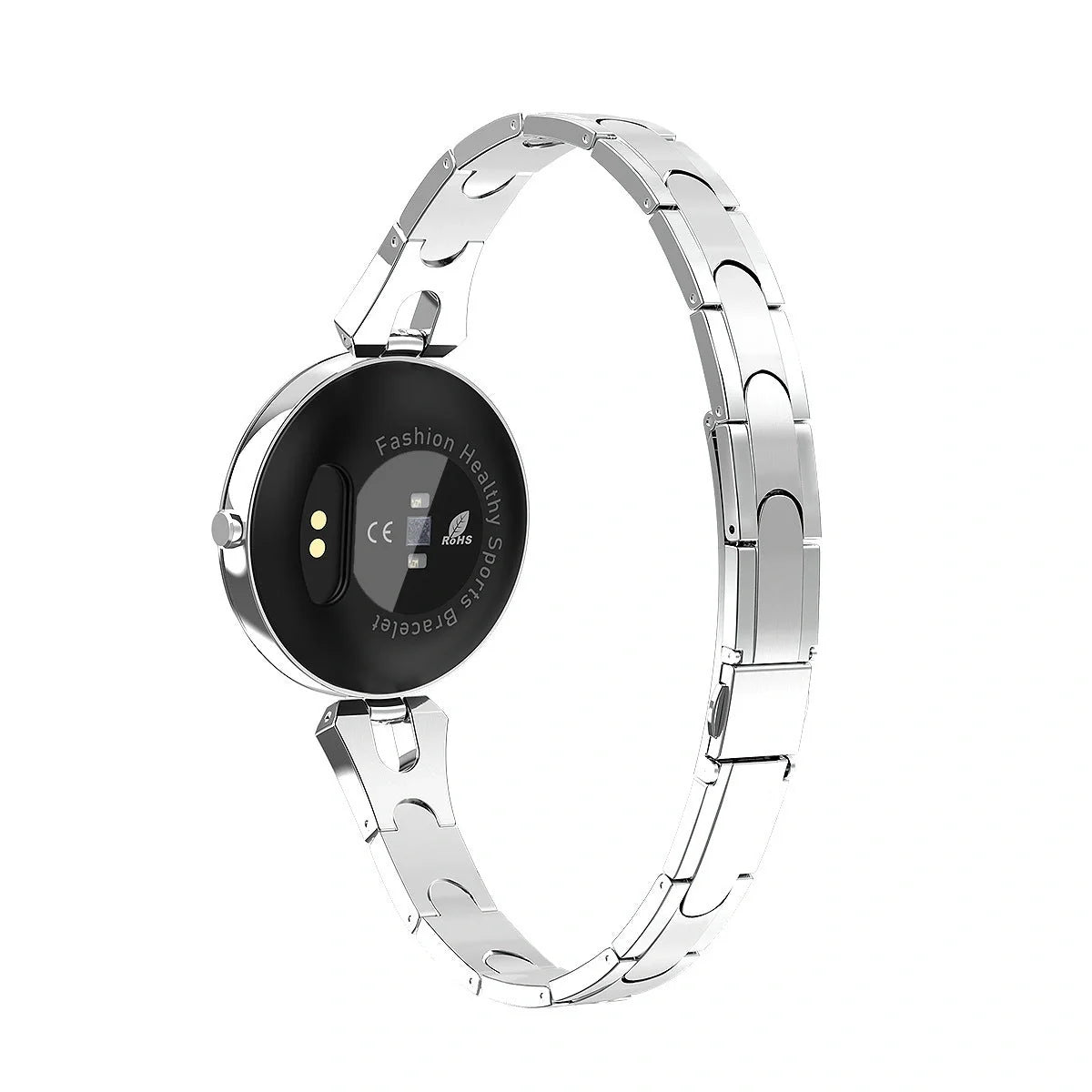 Stylish smartwatch with sleek design, high-definition colour display, and health monitoring features for fashionable British women