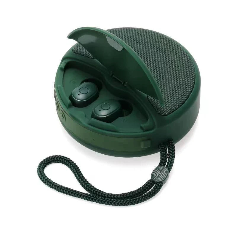 Premium wireless Bluetooth speaker with 3D stereo subwoofer, hands-free calling, and versatile connectivity options