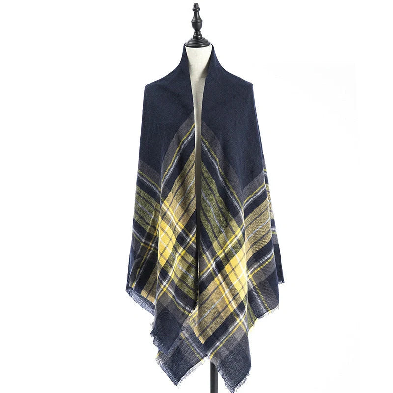 Luxury plus-sized double-sided cashmere-like scarf shawl in various colors