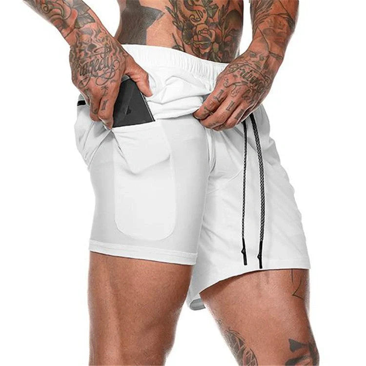 Premium breathable compression shorts with side pockets for enhanced comfort and performance during workouts