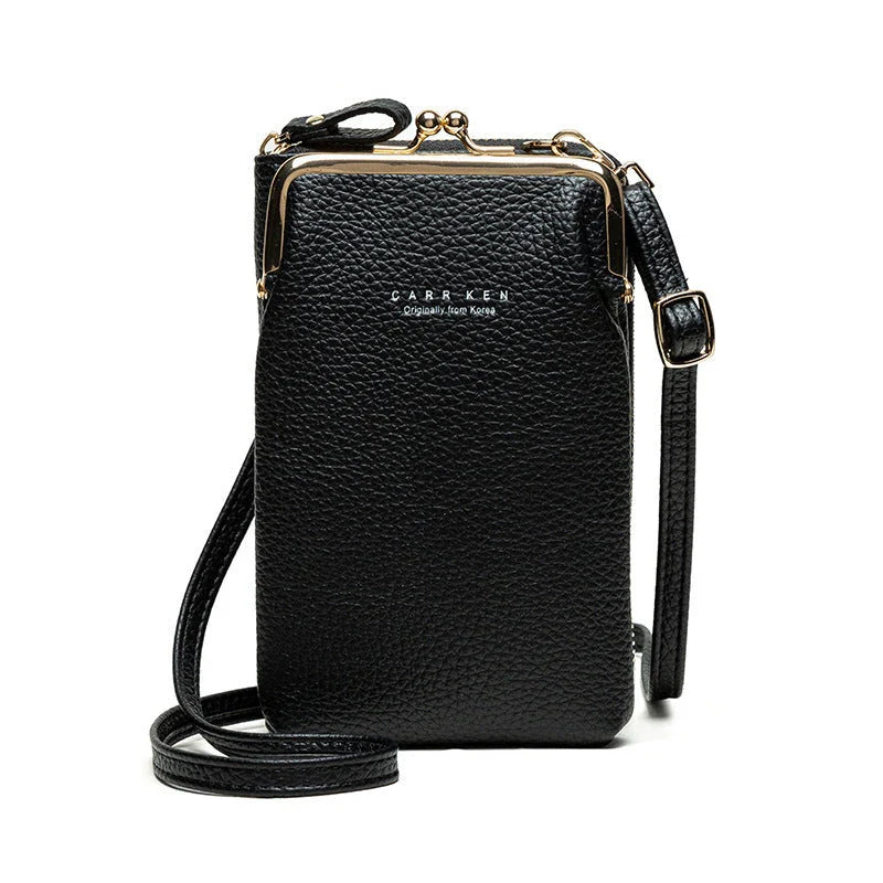 Stylish PU leather shoulder bag featuring a lychee pattern design in a range of vibrant colours