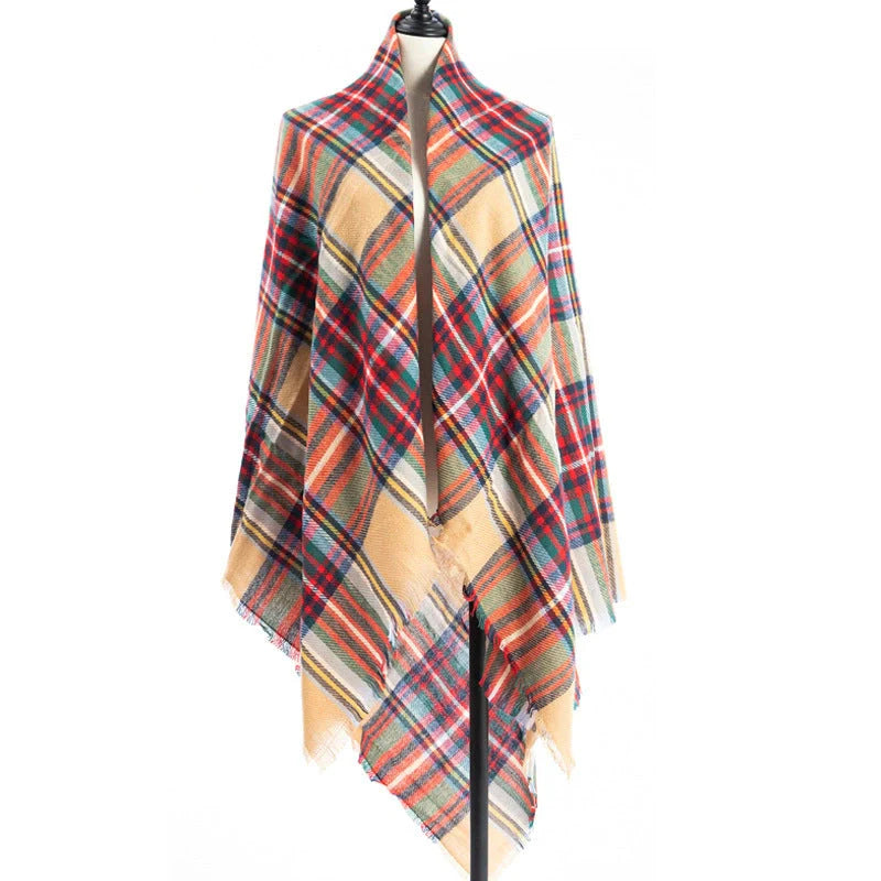 Luxury plus-sized double-sided cashmere-like scarf shawl in various colors