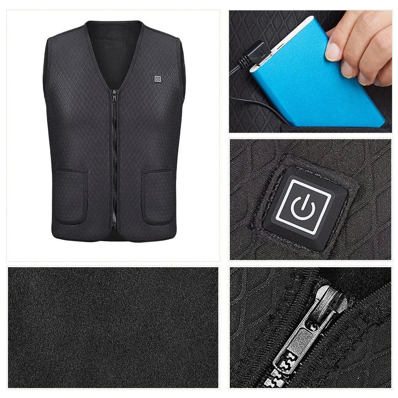 Versatile Outdoor Electric Heated Vest for Riding, Skiing, and Fishing