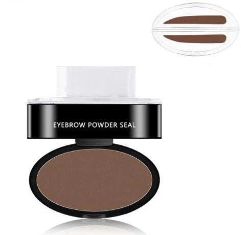 Precision Eyebrow Enhancing Makeup Kit with Stamp and Powder for Flawless Brows