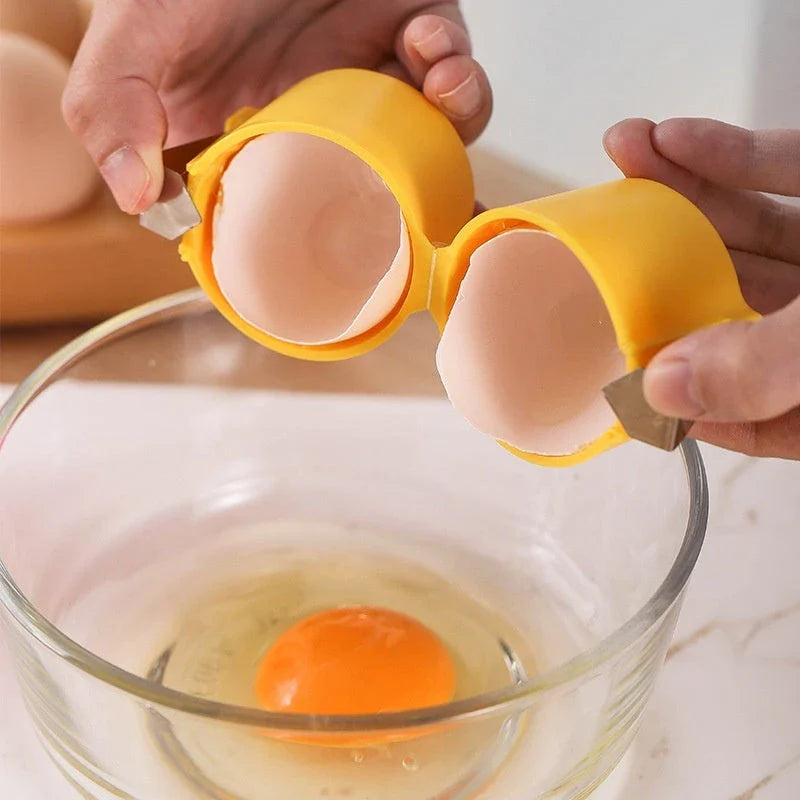 Premium Egg Separator & Beater - Mess-free egg cracking and easy egg beating for home baking