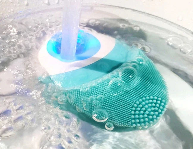 Luxurious electric face cleansing brush with wireless charging, silicone bristles, and advanced sonic technology for deep, thorough cleansing