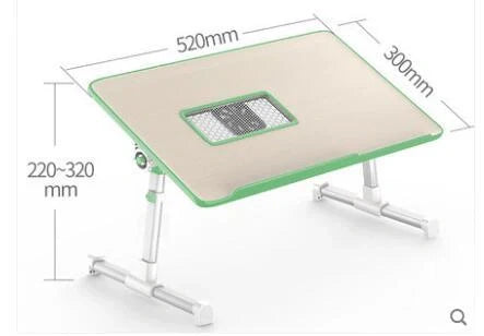 Adjustable laptop desk stand with foldable design for bed or standing use