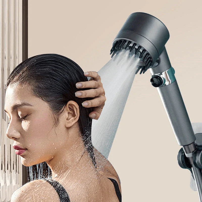Premium 3-mode high-pressure shower head with detachable filter, made of durable ABS material for a relaxing and refreshing shower experience.