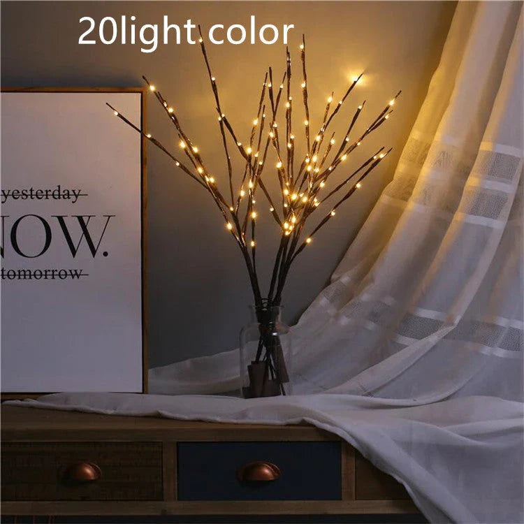 Premium LED Twig Lights with warm, energy-efficient glow for cozy home decor