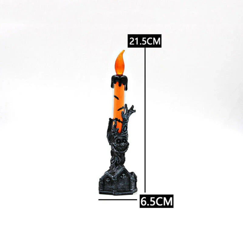 Enchanting Halloween decoration with candle light illusion and quirky hand-holding design