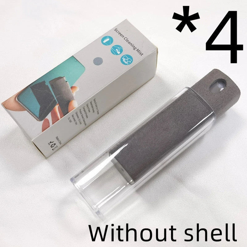 All-in-One Portable Screen Cleaner with Microfiber Wipe and Refillable Cleaning Solution