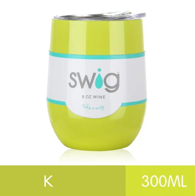 9 oz insulated stainless steel tumbler mug with lid in various vibrant colours, perfect for hot and cold beverages
