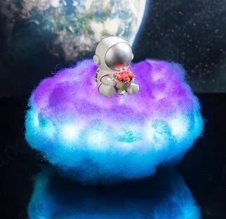 Enchanting Astronaut Cloud Night Light with mesmerising rainbow-like glow and adorable astronaut figurines