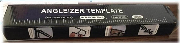 Aluminium Angleizer Ruler with inch and centimetre markings, ideal for accurate measurements and complex shape creation in DIY and construction projects