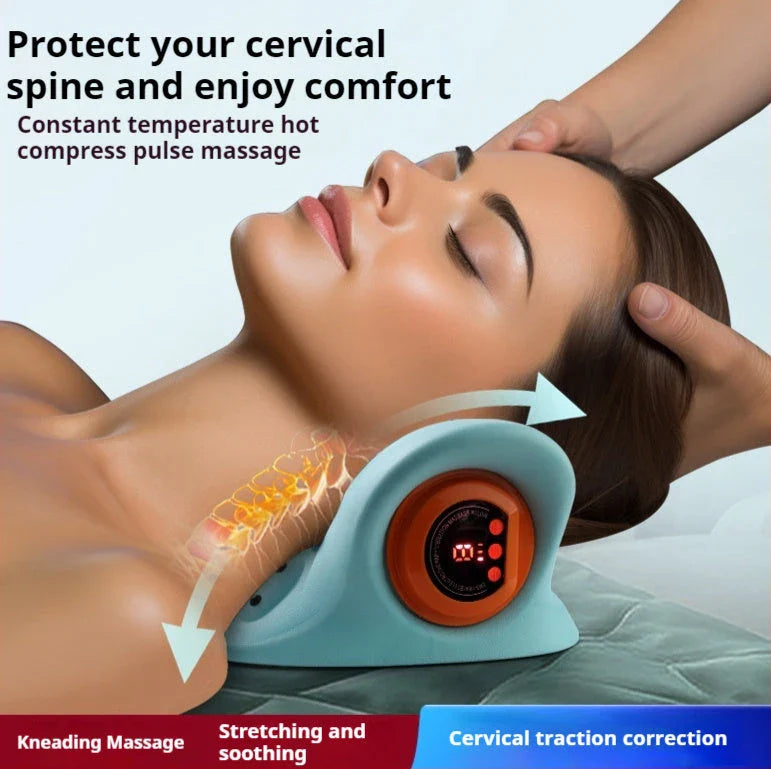 Therapeutic Neck Massager with adjustable massage settings and heating function for relieving neck pain and tension