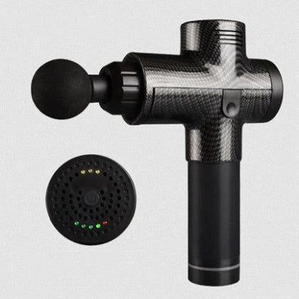 Premium deep tissue massage gun with interchangeable heads and whisper-quiet operation for relaxing muscle therapy
