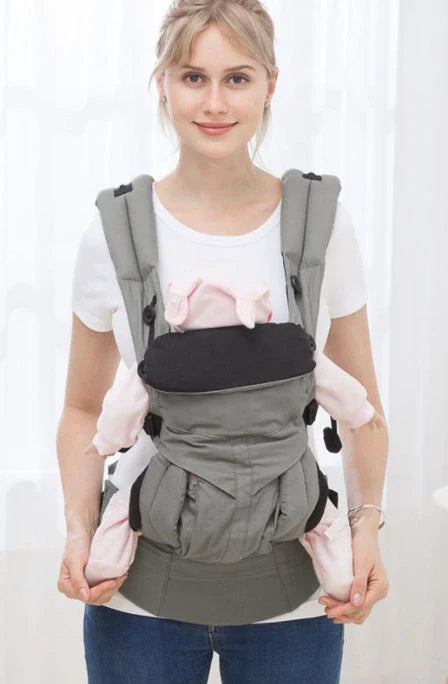 Multifunctional baby carrier in various colors with adjustable waistband