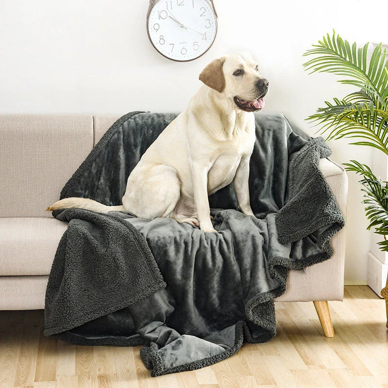 Plush Sherpa Pet Blanket - Cozy Comfort for Your Furry Friend