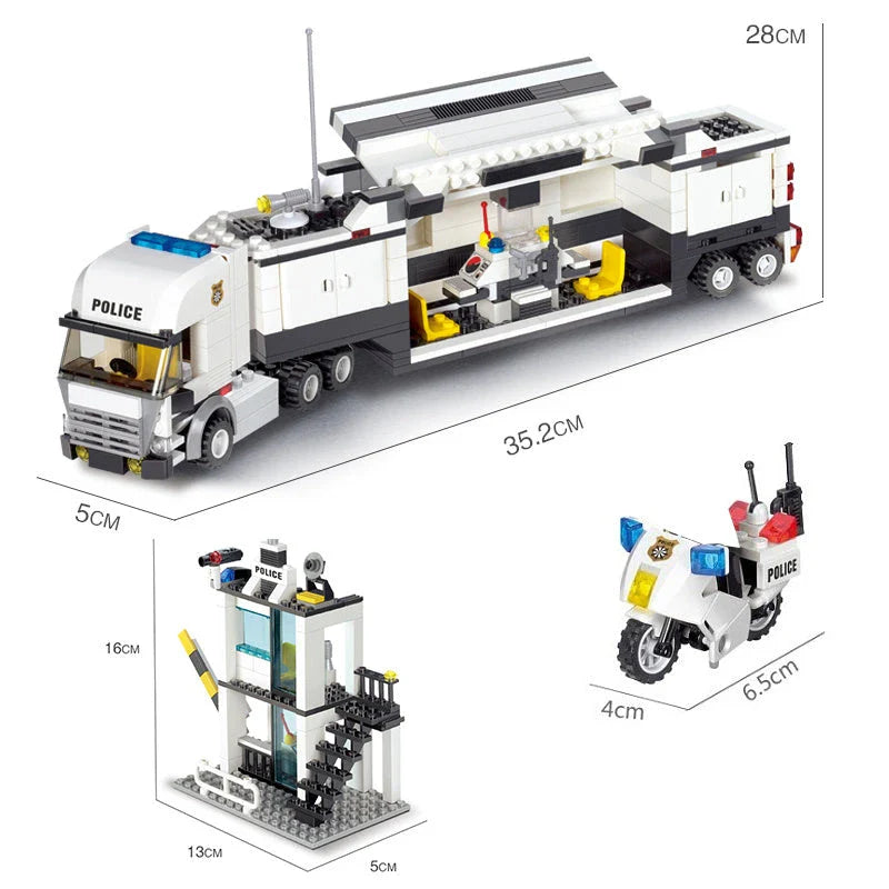 Premium Police Station Building Blocks - Engaging Educational Toy for UK Children