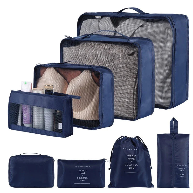 Home Fashion Simple Solid Colour Storage Bag in beige with multiple size options