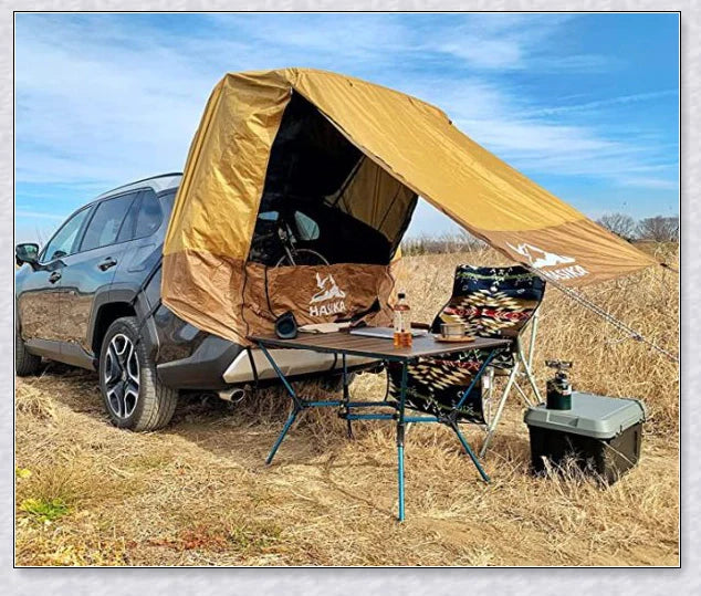 Spacious and versatile SUV car trunk tent providing outdoor shelter and comfort