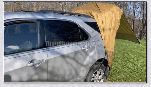 Spacious and versatile SUV car trunk tent providing outdoor shelter and comfort