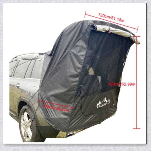 Spacious and versatile SUV car trunk tent providing outdoor shelter and comfort