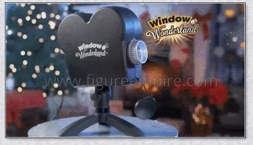 Magic Window Projector that transforms any window into a festive display with Christmas, Halloween, and birthday films