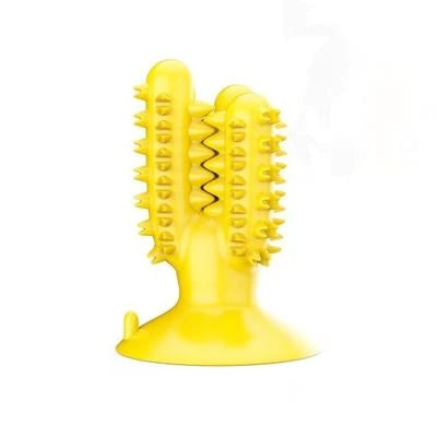 Chewing Toothbrush Toy for Dogs - Premium Dental Care Accessory in Yellow