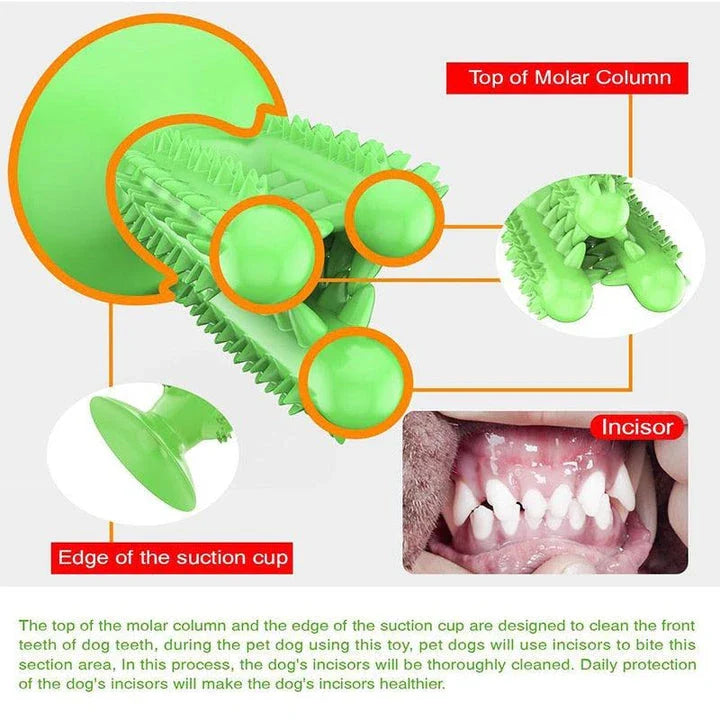 Chewing Toothbrush Toy for Dogs - Premium Dental Care Accessory in Yellow