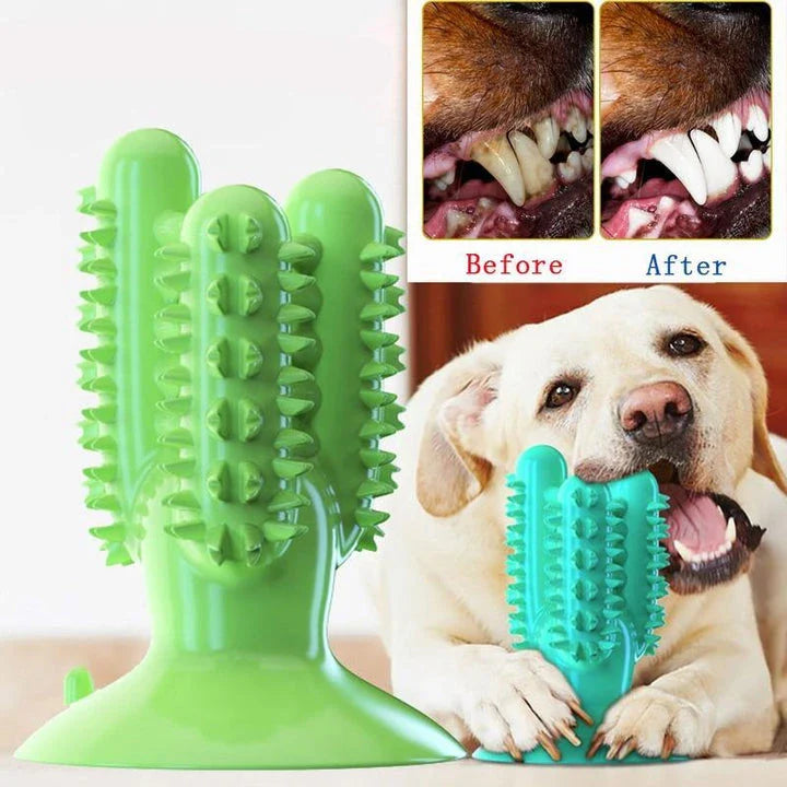 Chewing Toothbrush Toy for Dogs - Premium Dental Care Accessory in Yellow