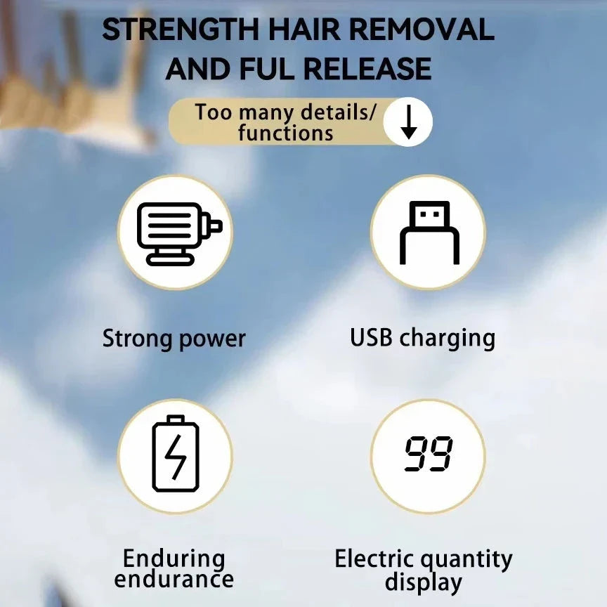 Groin Hair Trimmer for Men and Women - Precision Ceramic Blades, Built-in LED Light, IPX7 Waterproof Design