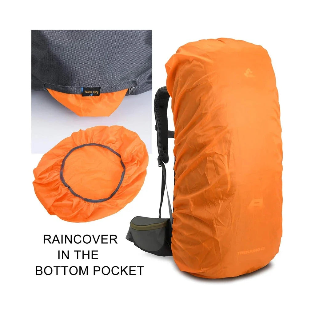 Men's 60L Large Capacity Waterproof Hiking Backpack with Padded Shoulder Straps and Multiple Compartments