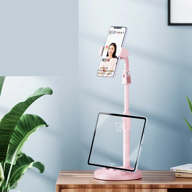 Telescopic phone holder with adjustable height, 360-degree rotation, and cat paw design for versatile mobile device support