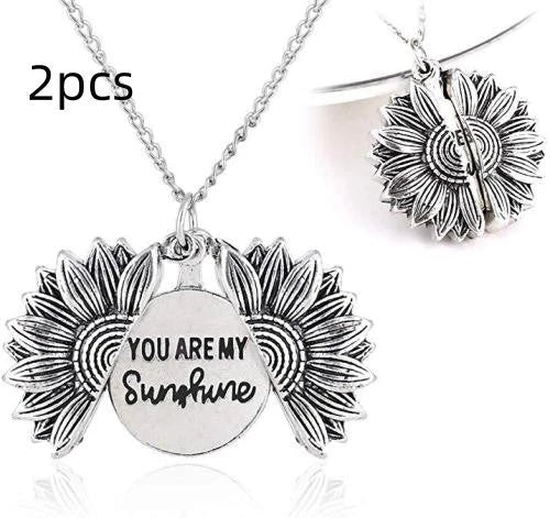 Radiant sunflower necklace with adjustable length and modern design